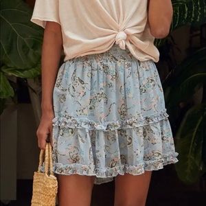 Sadie & Sage flowy ruffle chiffon skirt. NWT
